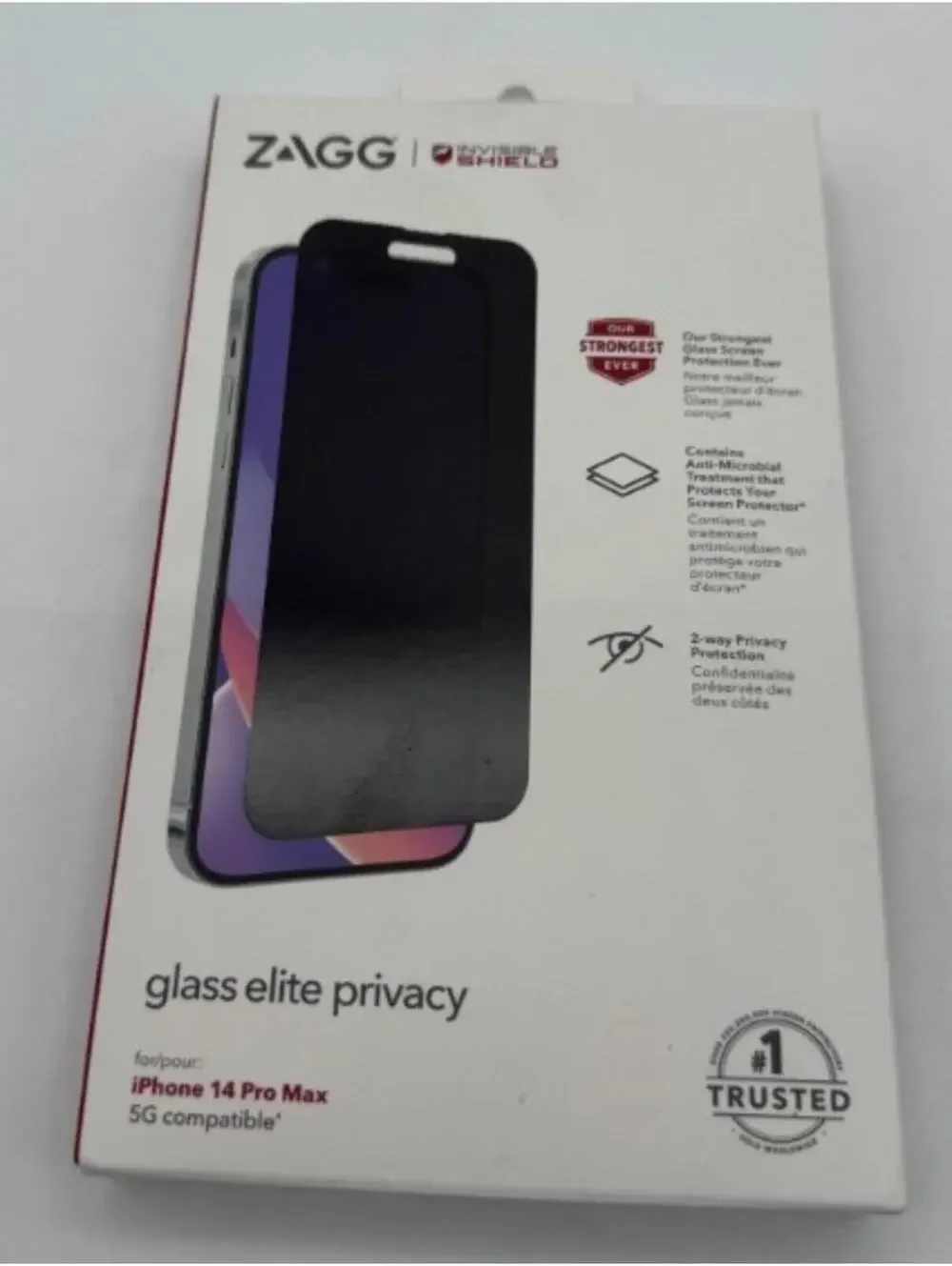 Zagg InvisibleShield Glass Elite Privacy iPhone 14 Pro Max Screen Protector NEW